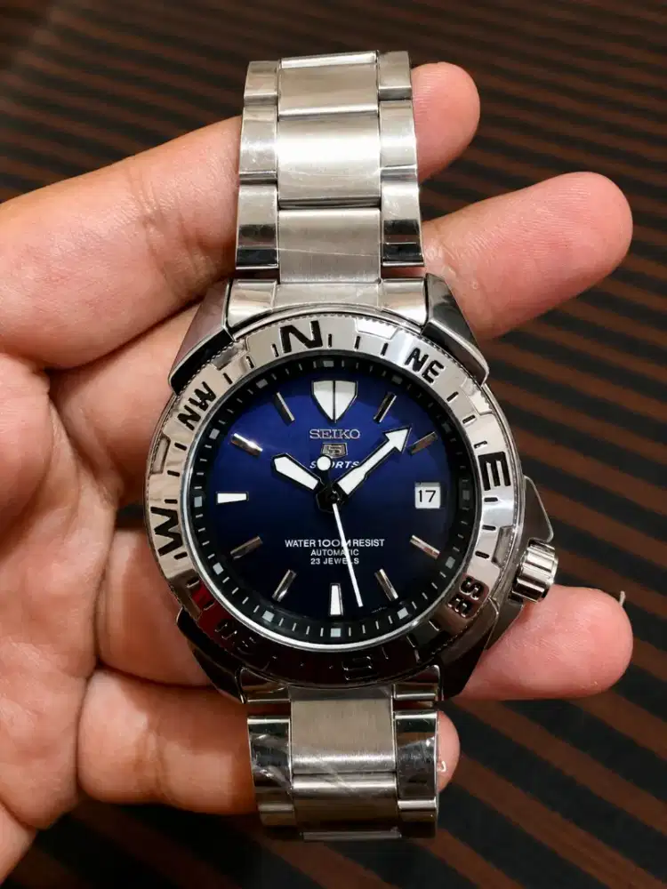 SEIKO 5 Sports Automatic Blue Dial 23 Jewels Full Stainless