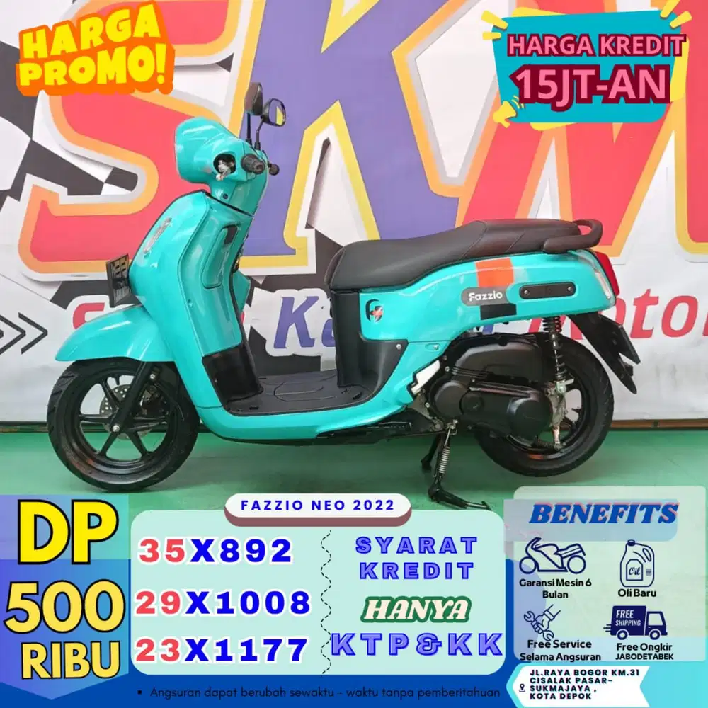 ( fazzio tahun 2022 dp:500 km low guys cash credit