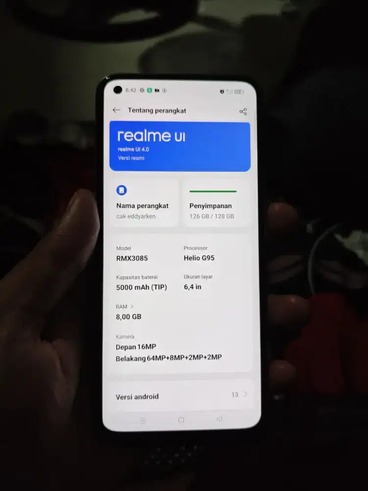 Realme 8 4G pemakaian mulus
