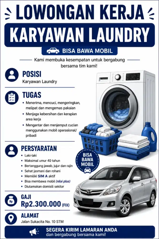 Lowongan kerja laundry