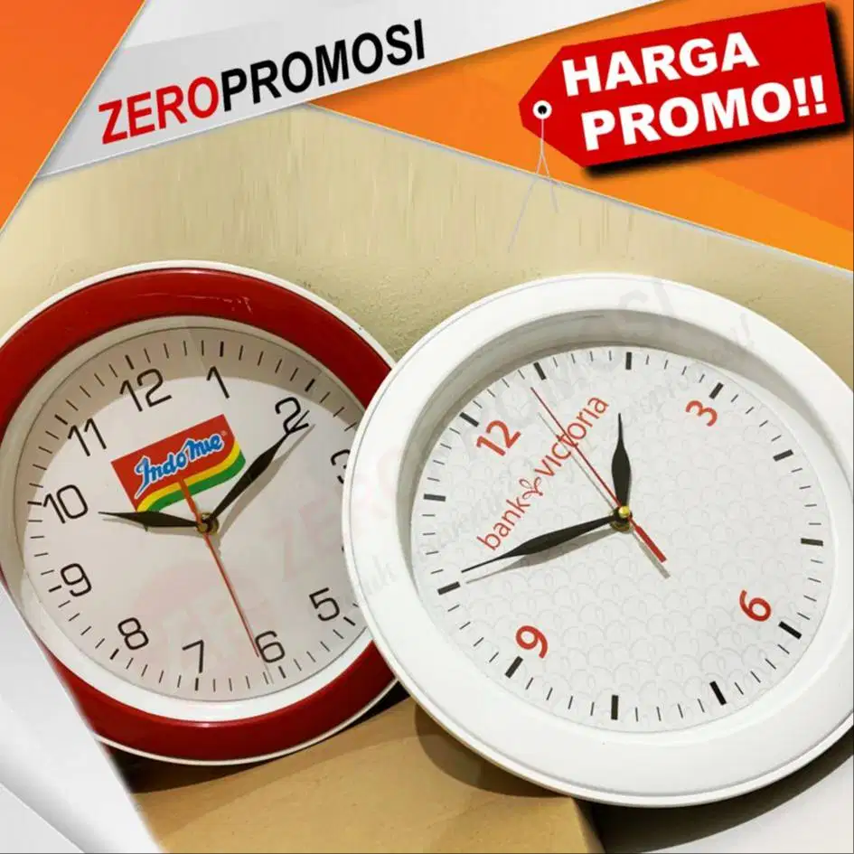 Jam Dinding Plastik 777 Custom Logo