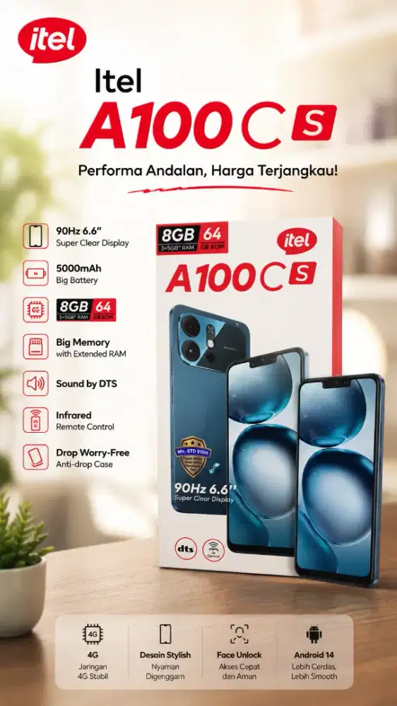 Itel A100C s 8(3+5)/64