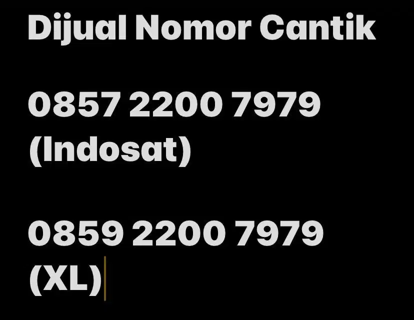 Nomor Kembar Cantik
