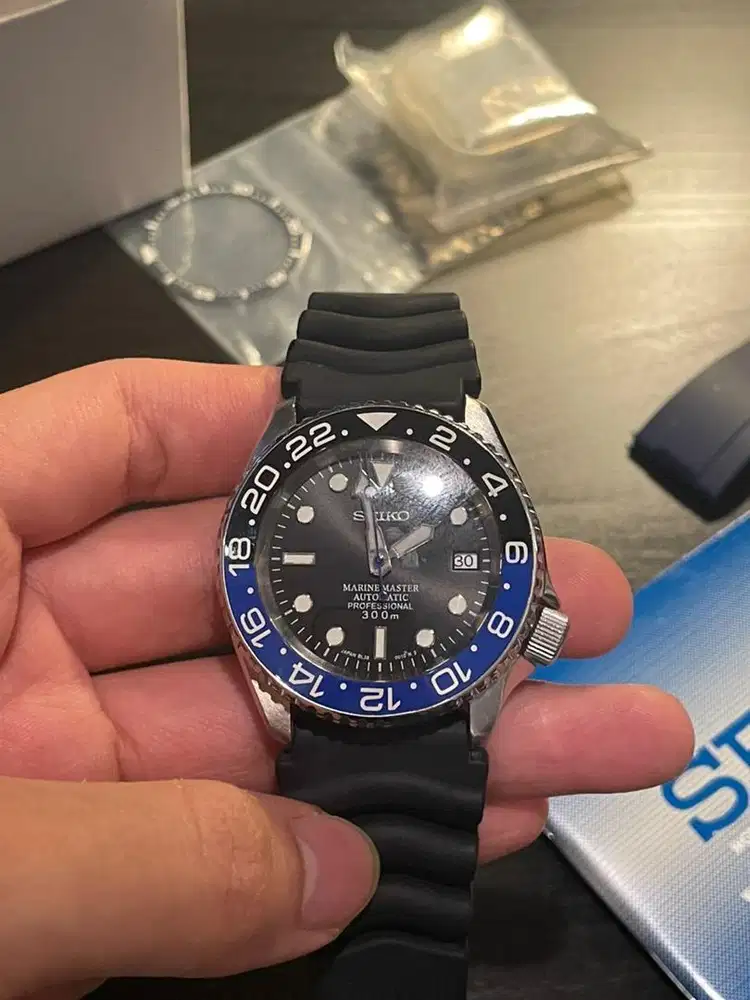 Seiko SKX007 Mods Batman - original parts lengkap