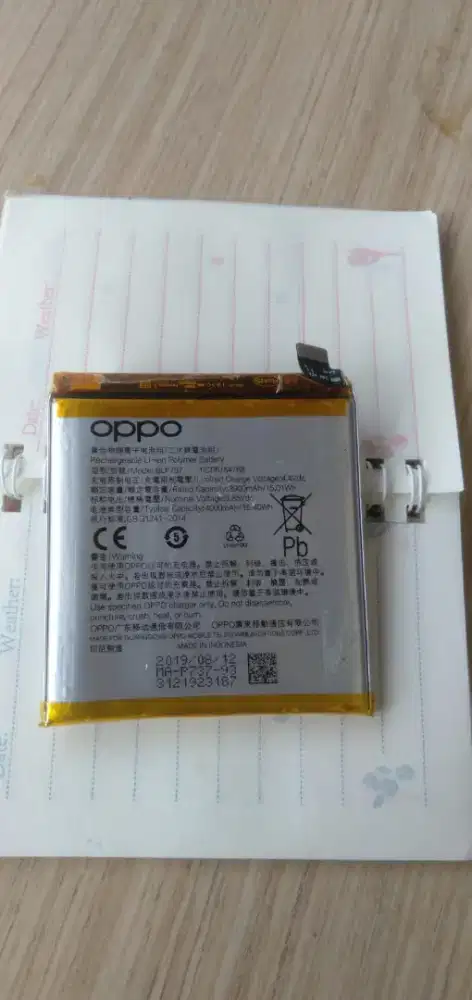 Di jual batrai hp Oppo original dan asli chek dan tes se puasnya