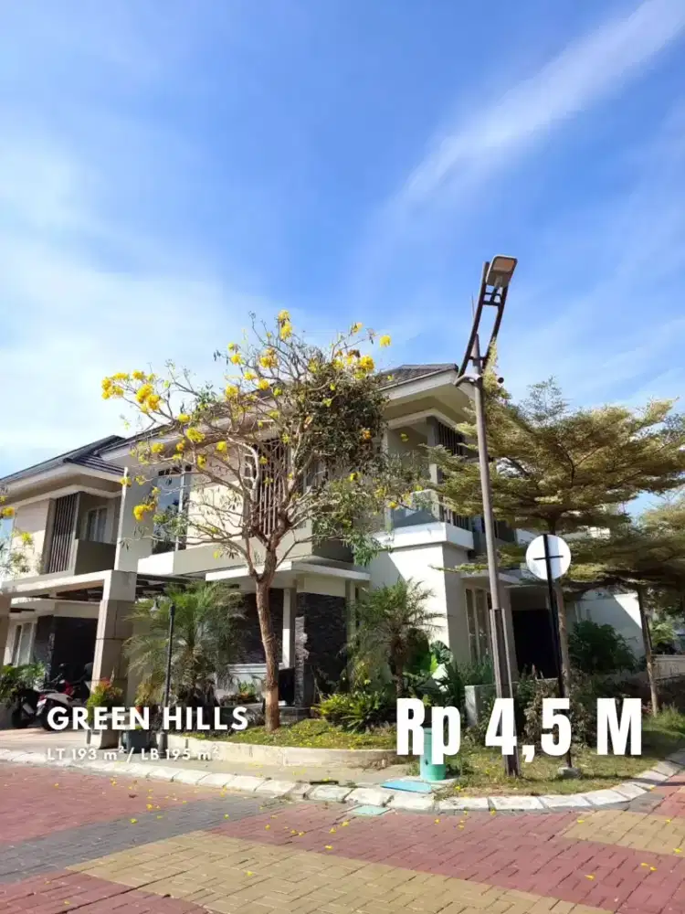 Dijual Rumah Hook di Perumahan Elite Green Hills Residence
