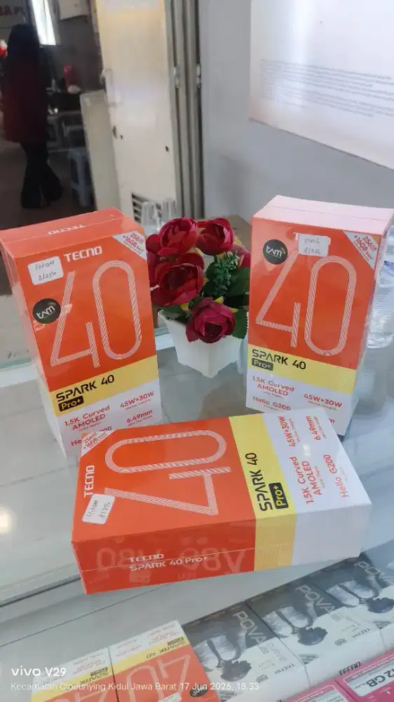 Tecno SPARK 40 PRO+ 8+8/256gb baru AMOLED BARU SPESIAL promo