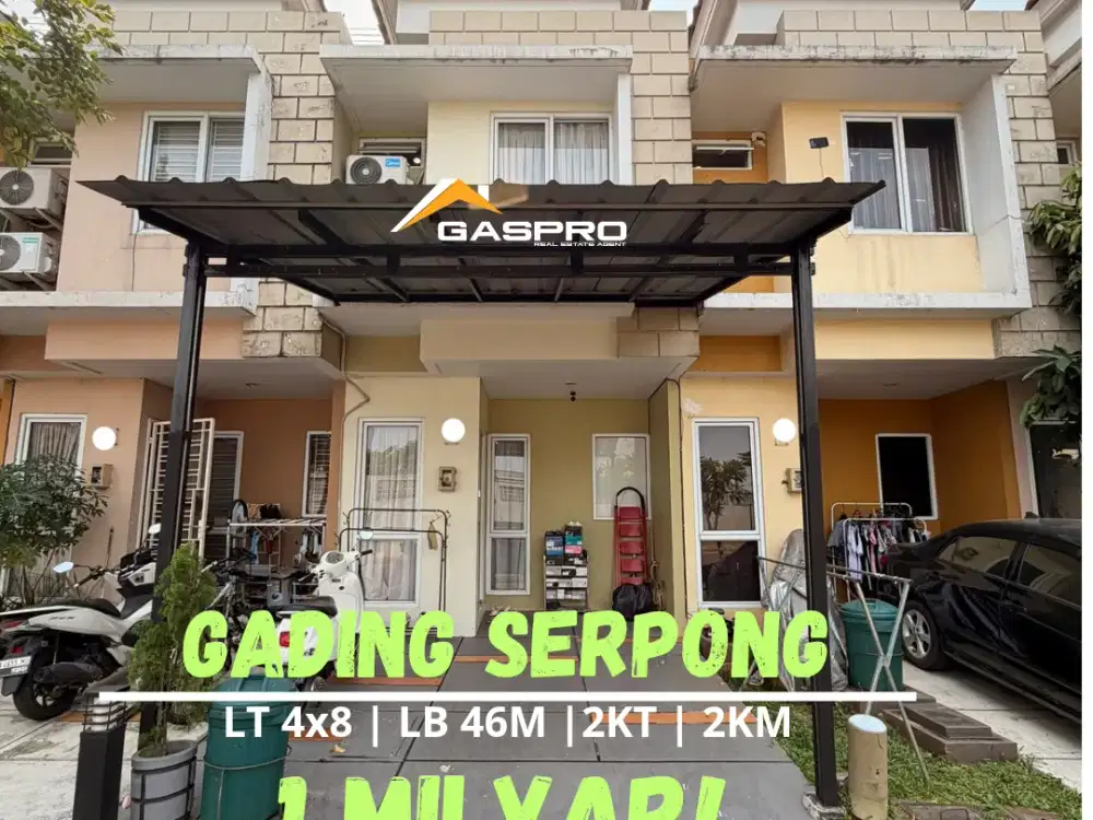 RUMAH FURNISH ONLY 1M DI CLUSTER PREMIUM GADING SERPONG VIRGINIA VILLAGE SUDAH SHM