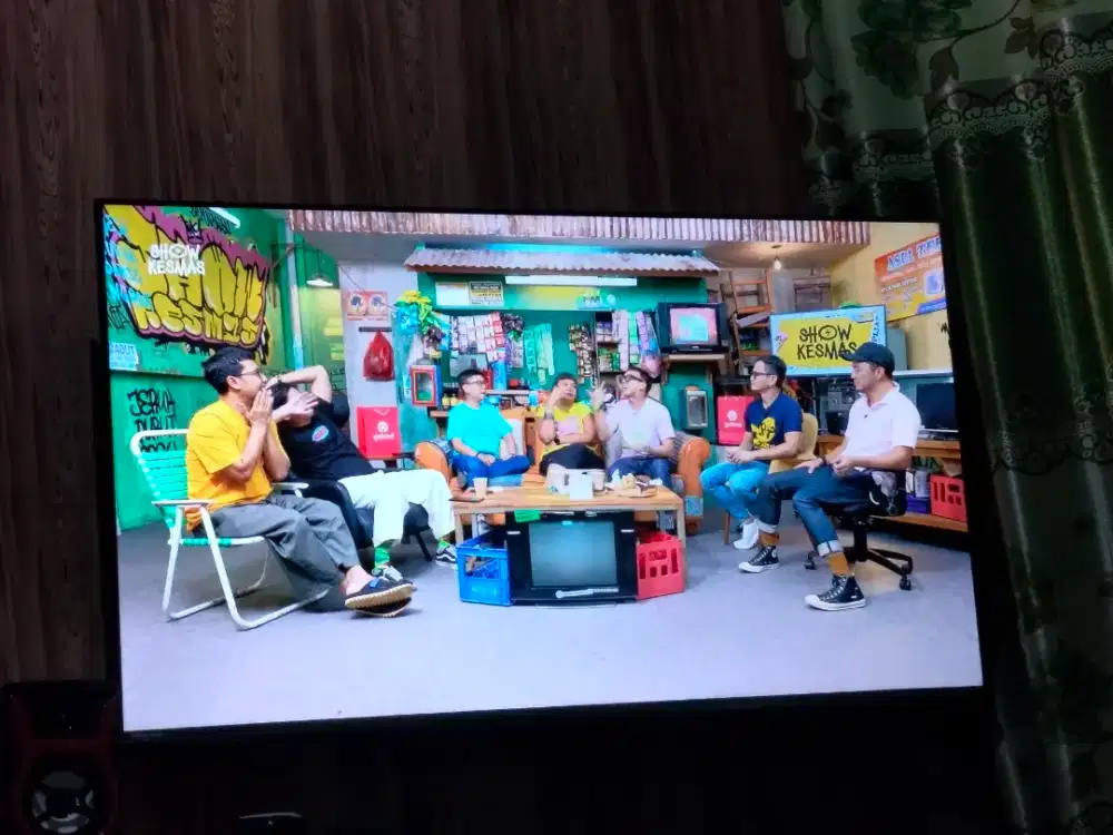 Smart TV Cooca 43inch Q55 Google TV Baru 1 Bulan Pemakaian