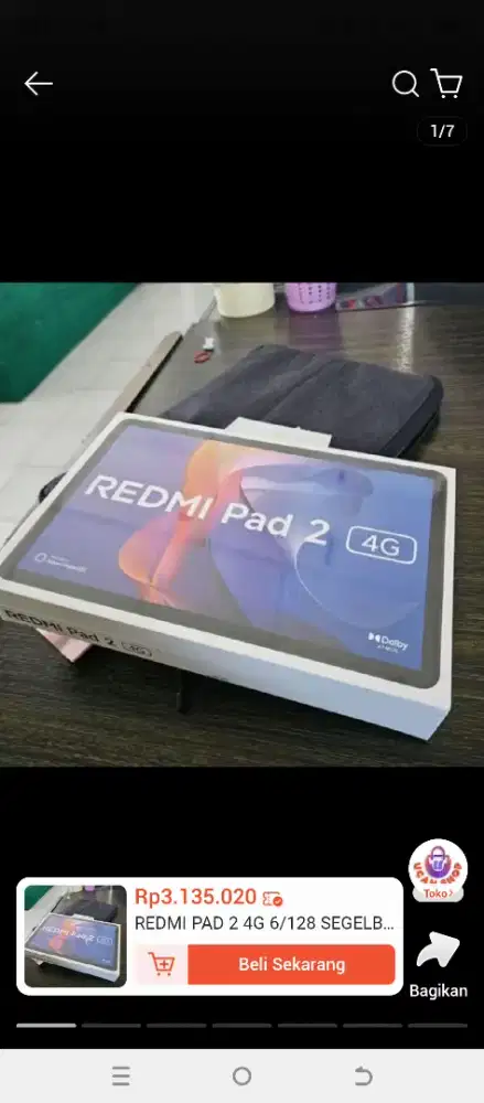 Redmi pad 2 murah pemakaian 2 bulan mulus