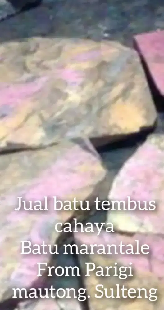 Jual batu marantale suleng tembus cahaya  harga per kg