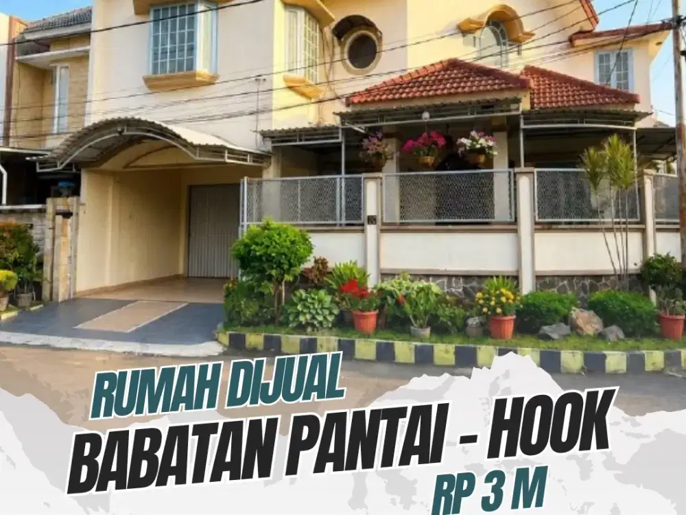 RUMAH DAERAH BABATAN PANTAI HADAP UTARA & TIMUR ROW JALAN BISA 3 MOBIL