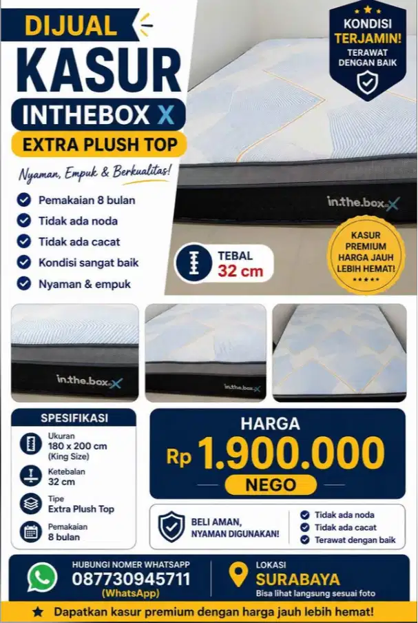 Dijual Kasur In the box 180 x 200