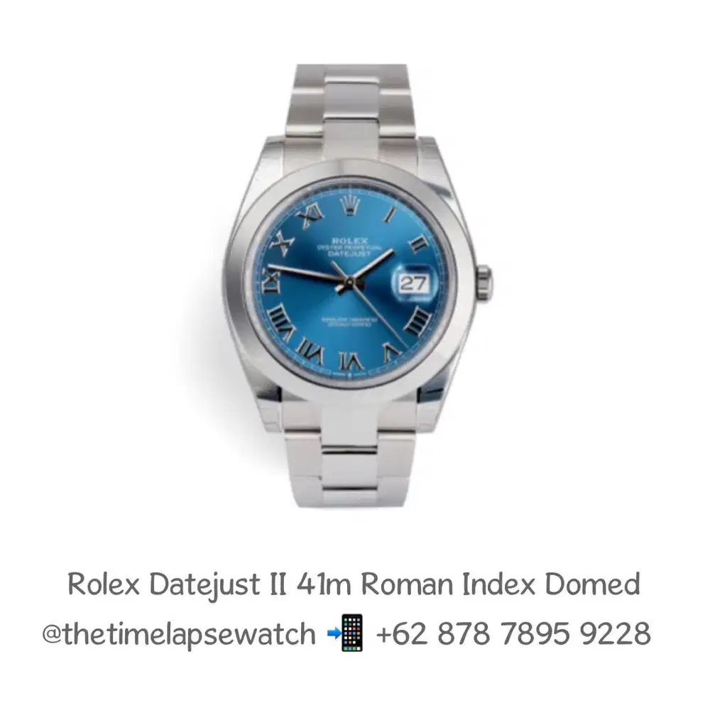 Rolex Datejust II 41m, Domed Bezel Roman Blue Dial Watch Only