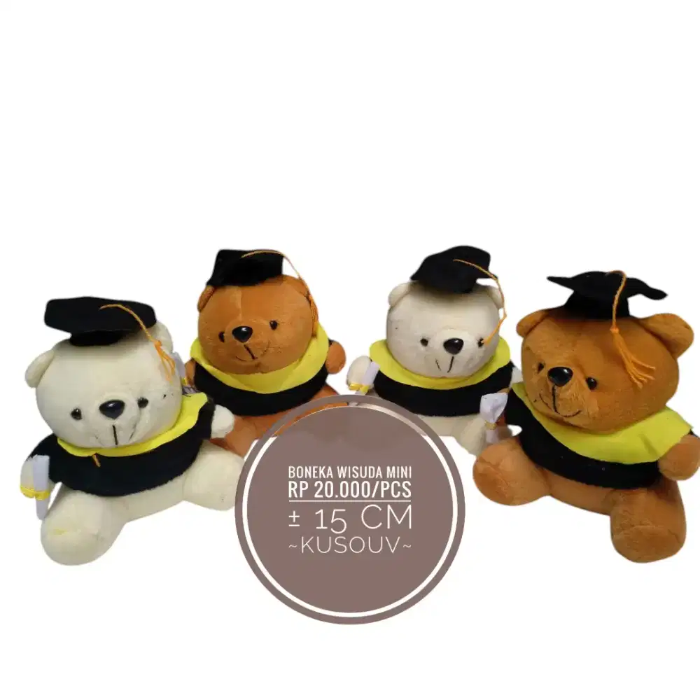 Boneka Wisuda Pakai Toga Ijazah