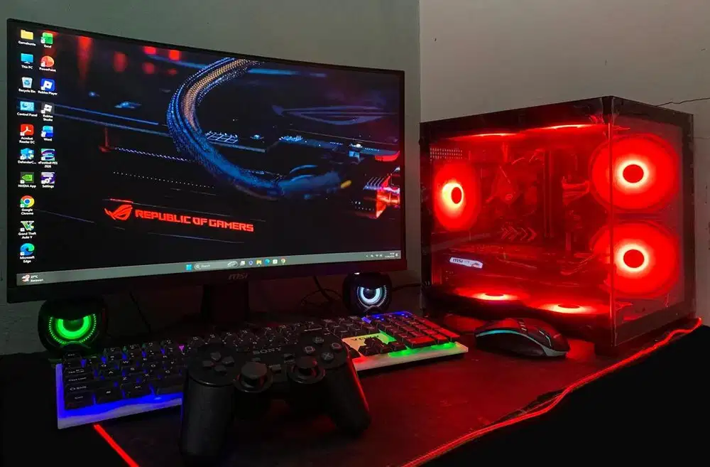komputer pc gaming dan editing fullset