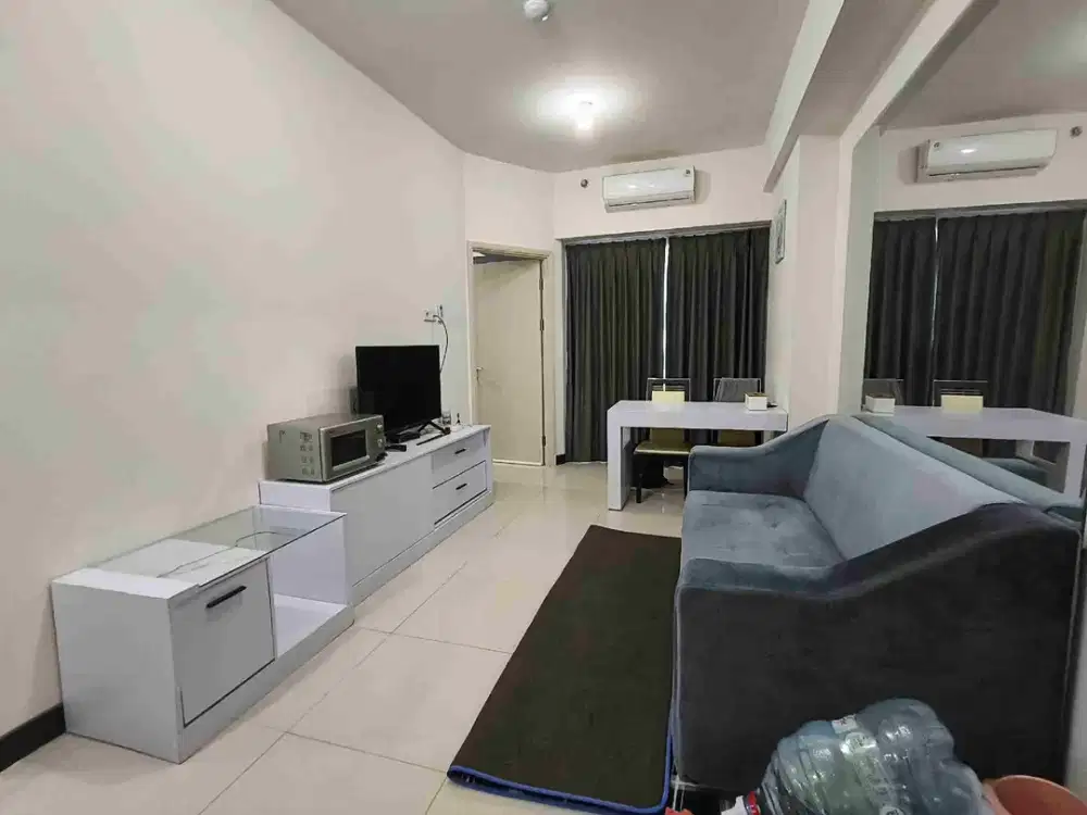 Disewakan Apartment Amor Pakuwon City Unit Pojok Tipe 2 Bedroom (2BR), Furnished, konek Ke Pakuwon City Mall Surabaya Timur