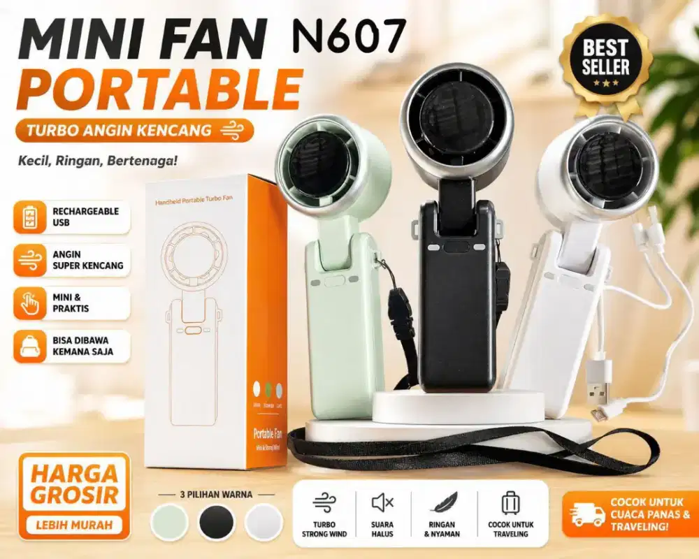 Kipas turbo mini fun model N607 Lipat