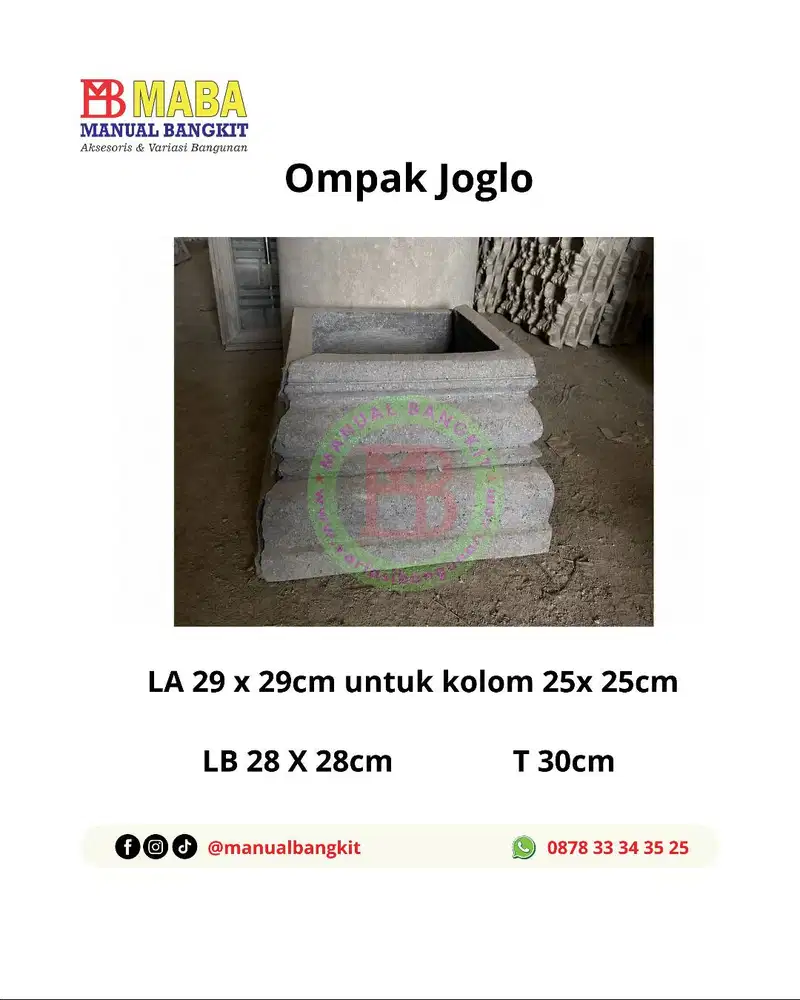 Ompak Joglo Cor Motif Bintik