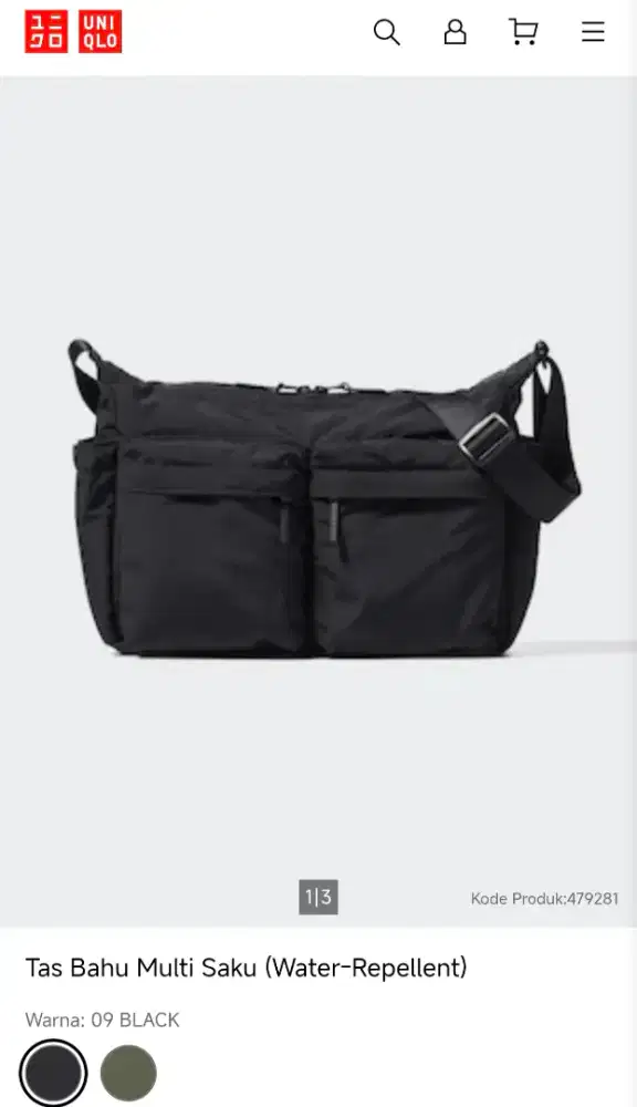 Tas Bahu Multi Saku Uniqlo