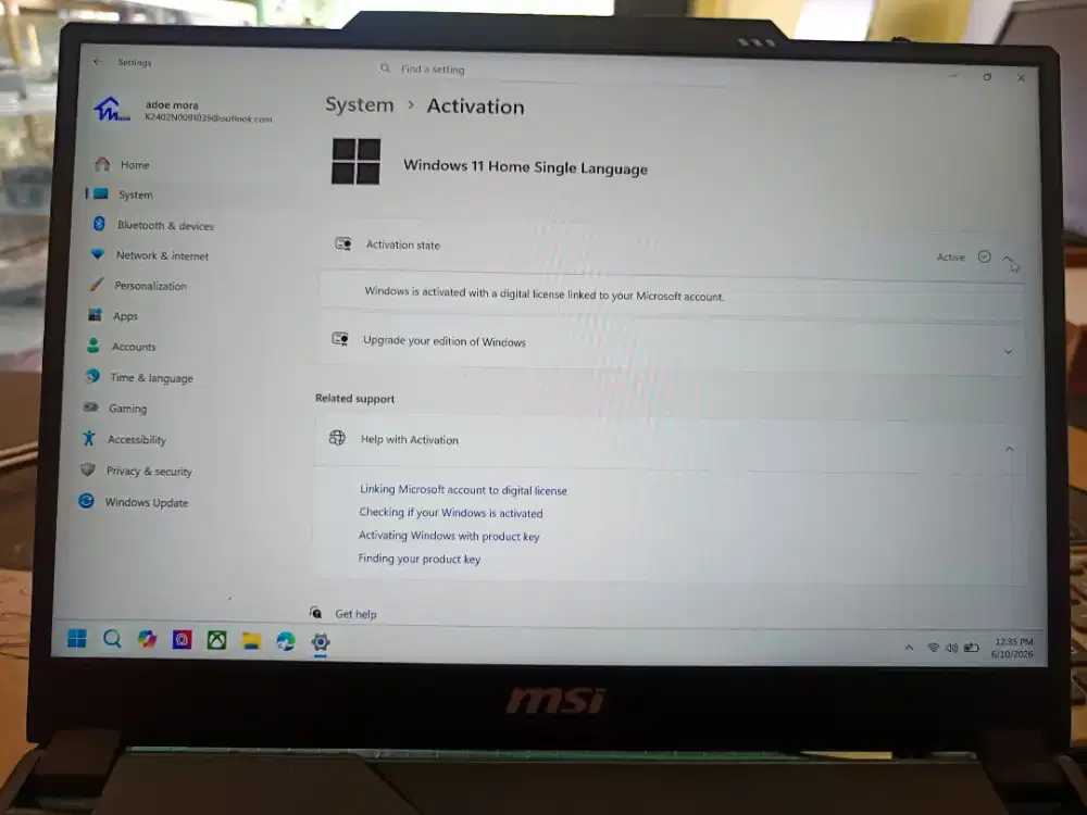 Laptop GAMING MSI CYBORG 14  RTX 4060