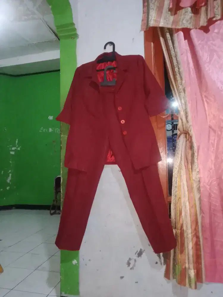 blazer+celana, stelan