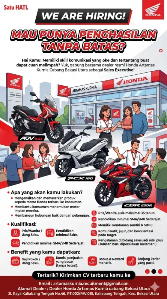 SALES EXECUTIVE MOTOR HONDA