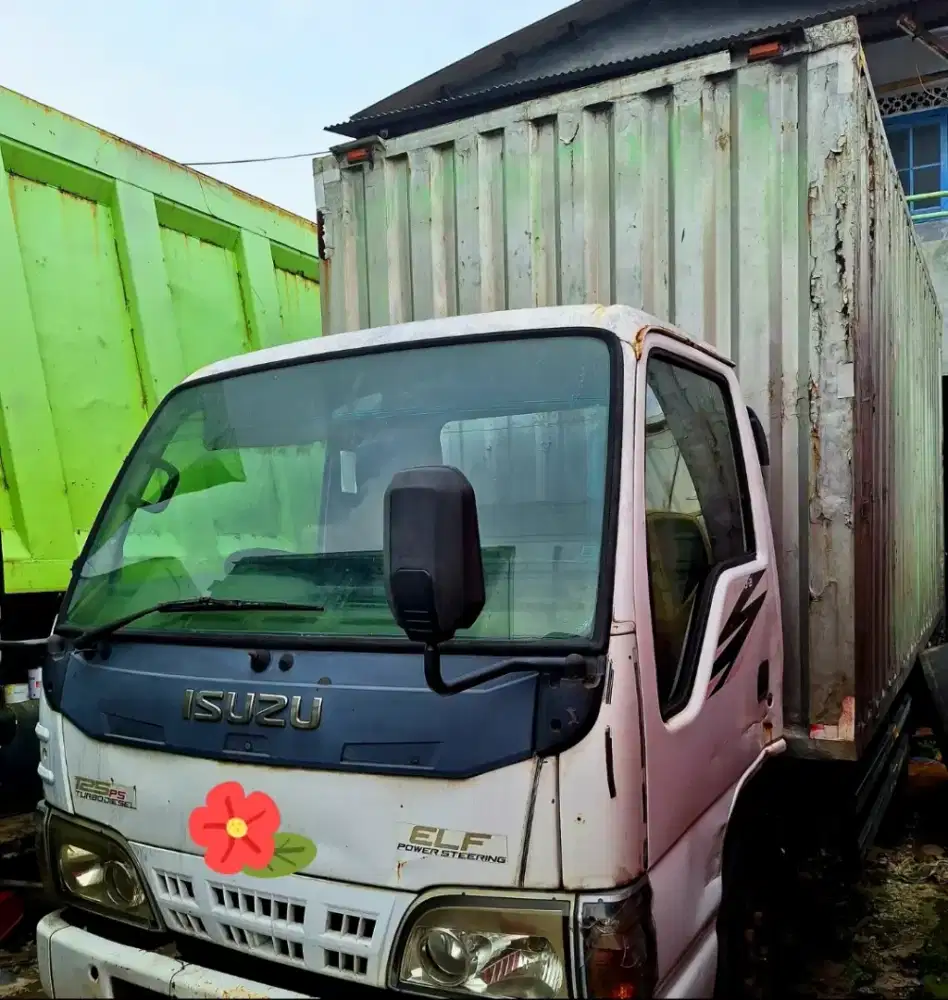 Isuzu Elf PS125HD Box besi jumbo 6ban Ors Turbo Bio Solar putih