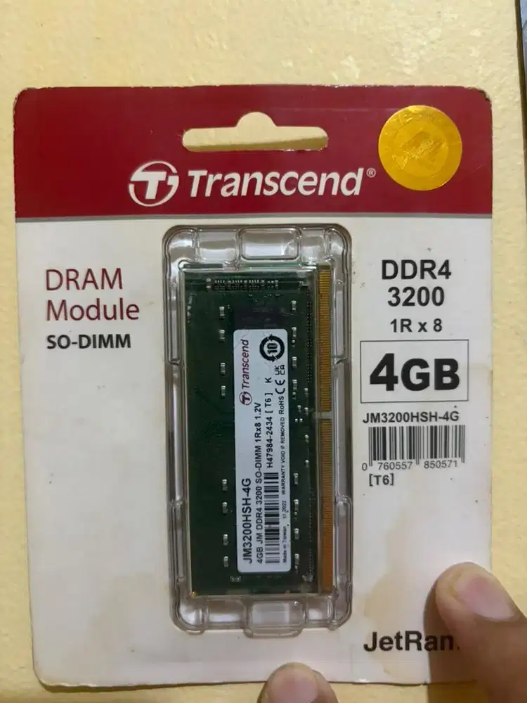 RAM LAPTOP SODIMM TRANSCEND 4 GB DDR4