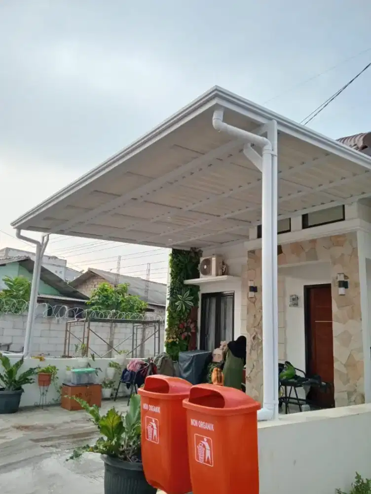 Kanopi alderon single layer kombinasi list profil