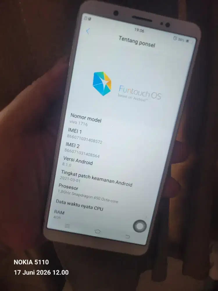 Vivo v7 plus Ram 4/64