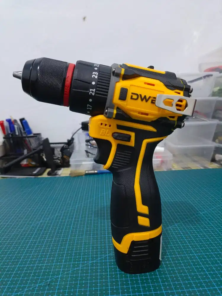 D•WE Bor Baterai Brushless Impact Drill 3 Mode 18V 10mm
