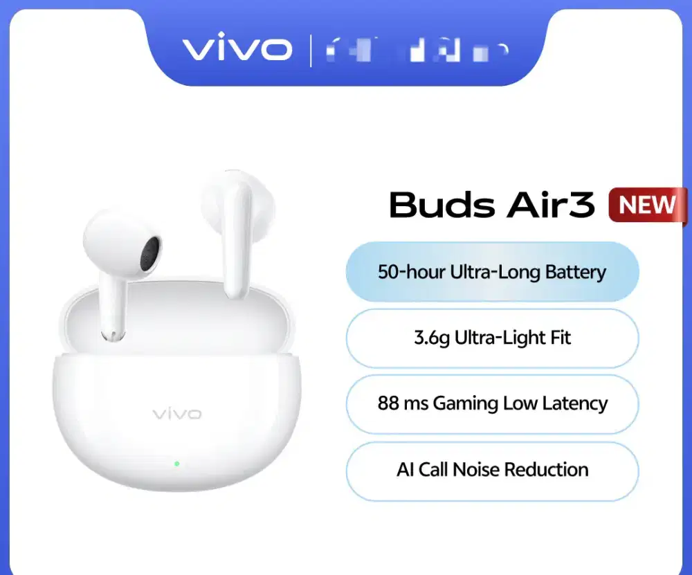 Vivo Buds Air3 Putih Original Fullset