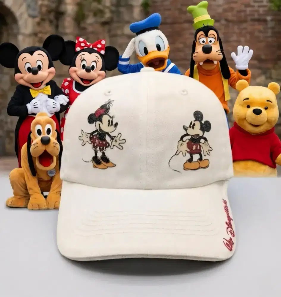 Topi Vintage Logo Semua Karakter Walt Disney Original Second