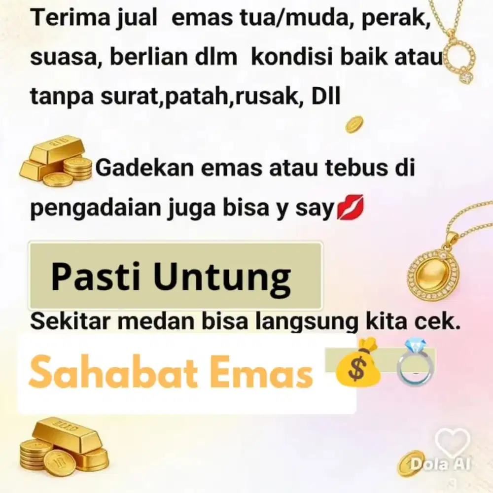 Menerima emas patah, rusak, tanpa surat