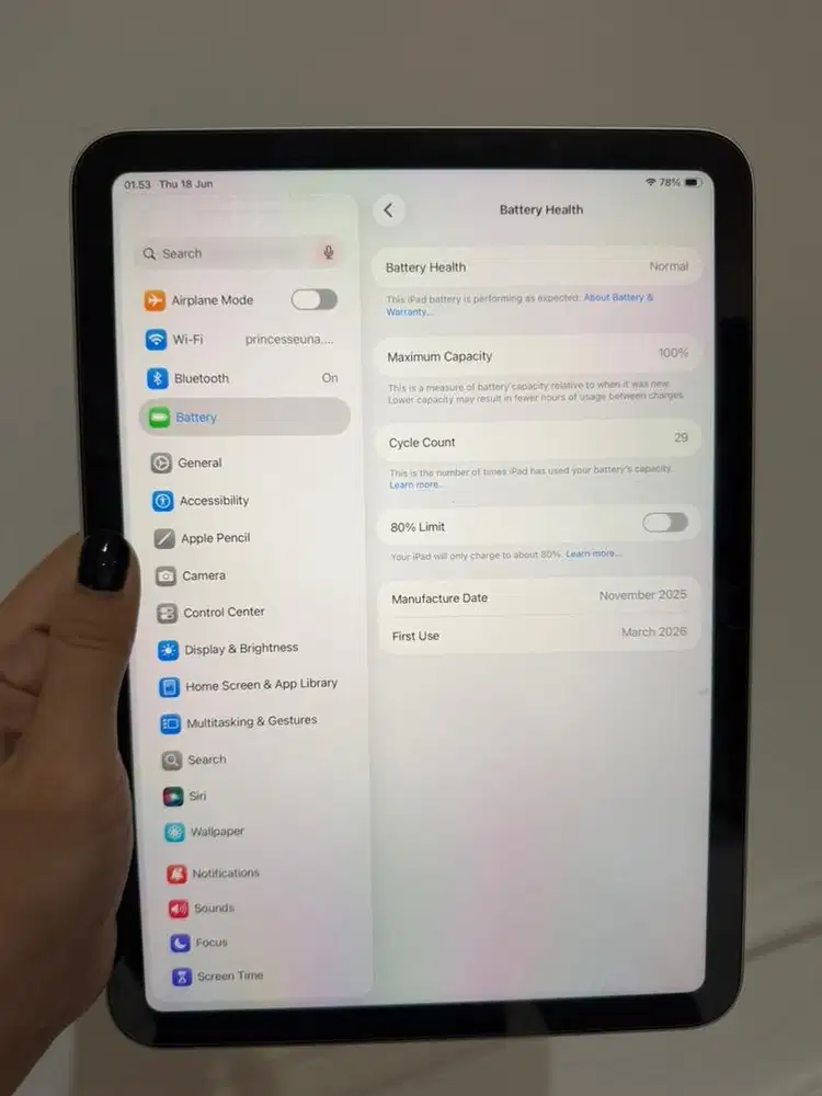Ipad A16 128gb ibox masih garansi