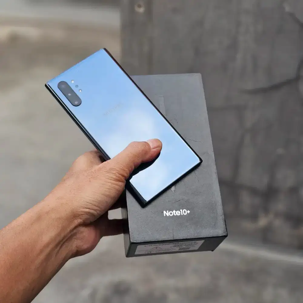 SAMSUNG GALAXY NOTE 10+ SEIN 12/256 GB SHADOW TIPIS KASAT MATA NORMAL