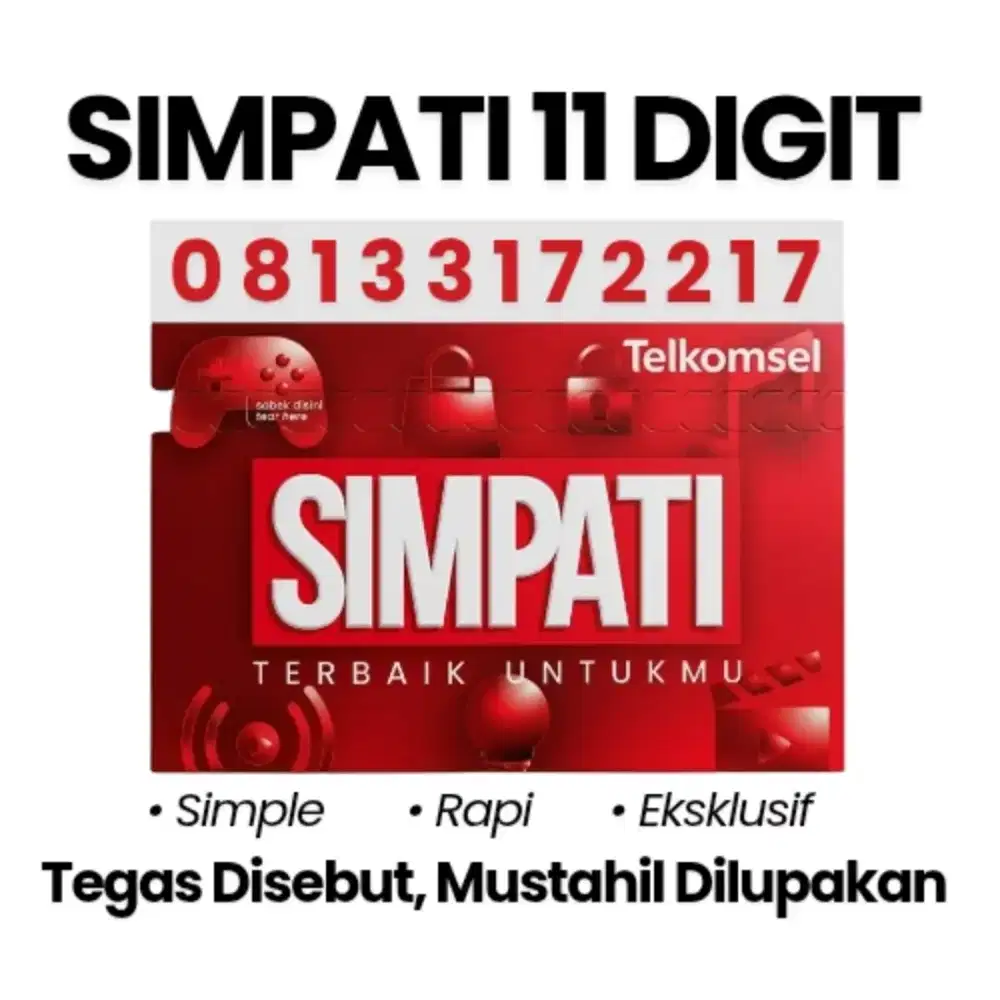 KARTU PERDANA NOMOR CANTIK TELKOMSEL SIMPATI 11 DIGIT 33 22