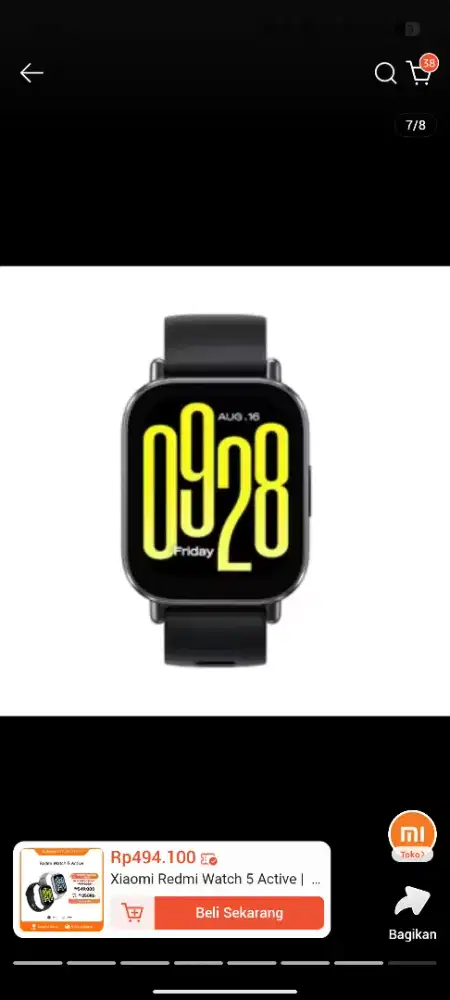 Redmi Watch 5 Active - Warna Hitam