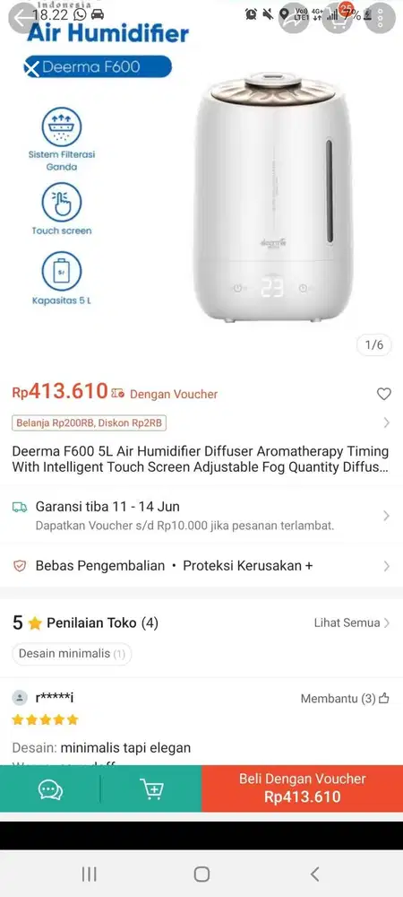 deerma f600 air humidifier