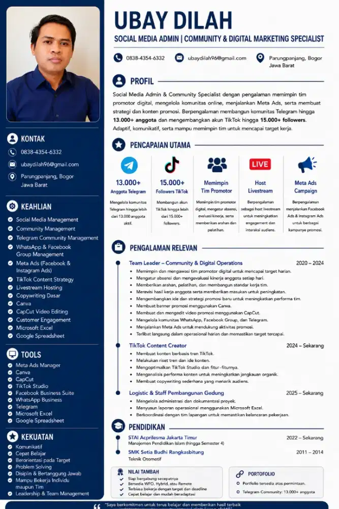 Mencari Kesempatan Kerja di Bidang Social Media & Digital Marketing