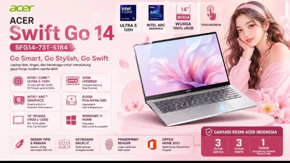 Laptop Acer Aspire Go 14 Promo Cicilan bunga 0% dan free 2x di KLA