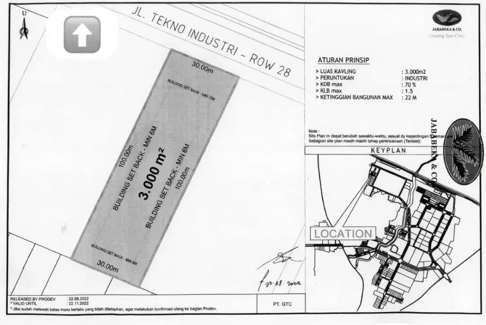 Dijual Kavling Industri 3,000m² di Kawasan Industri Jababeka Cikarang