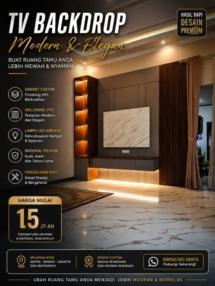 Backdrop tv minimalis