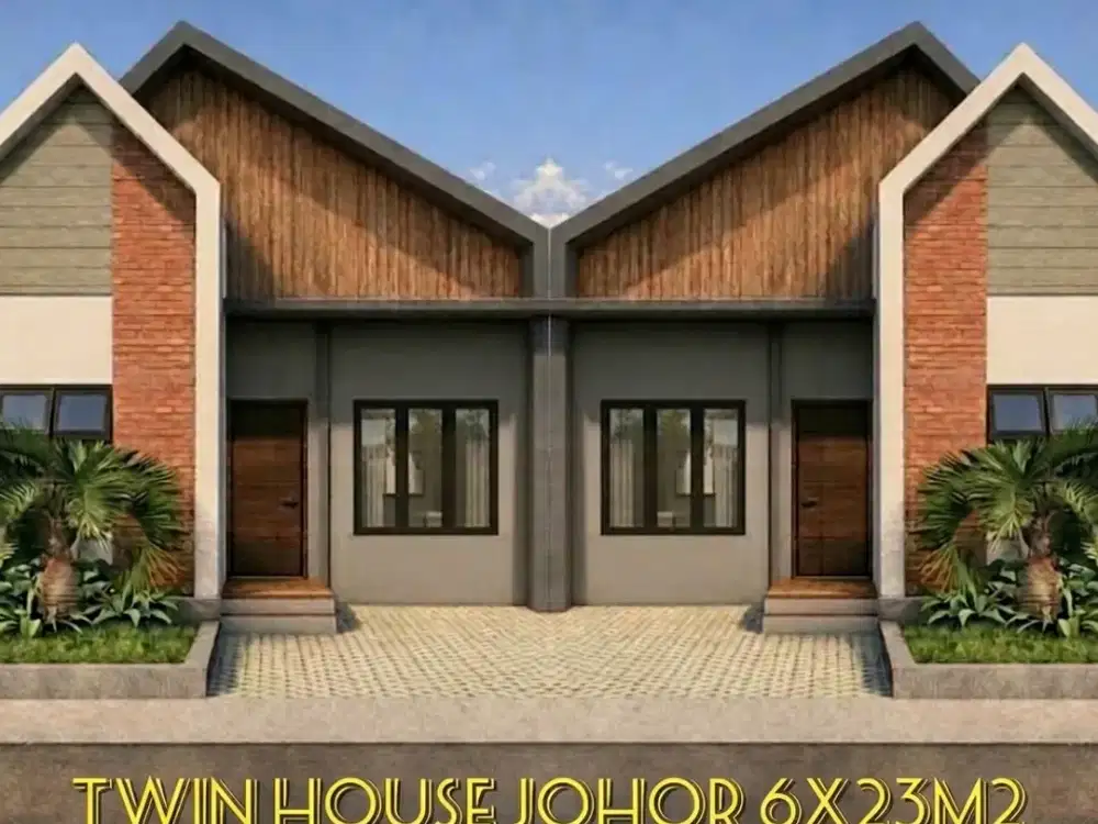 Twin House Lahan Terluas Akses Aspal Selisih Mobil