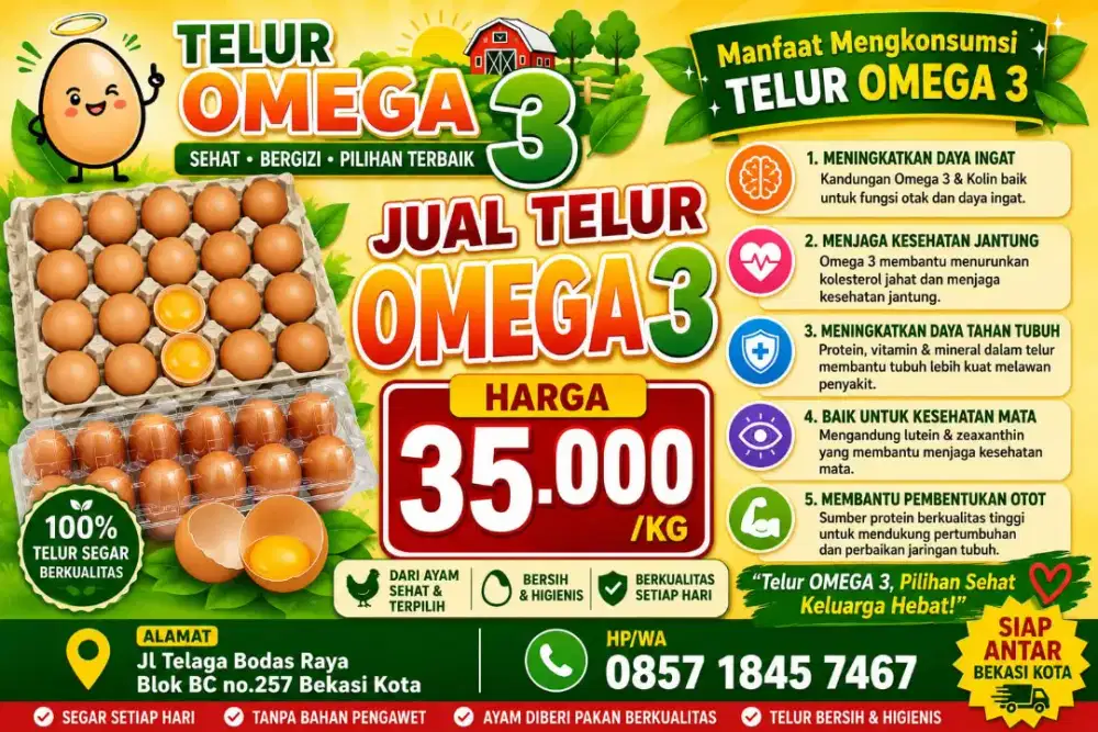 Telur Omega asli murah