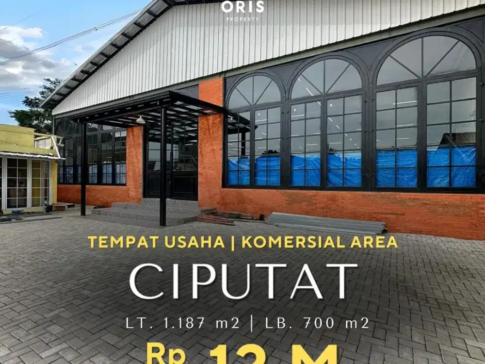 For Sale Komersial Area Tempat Usaha/Gudang, Lokasi Strategis & Hadap Timur