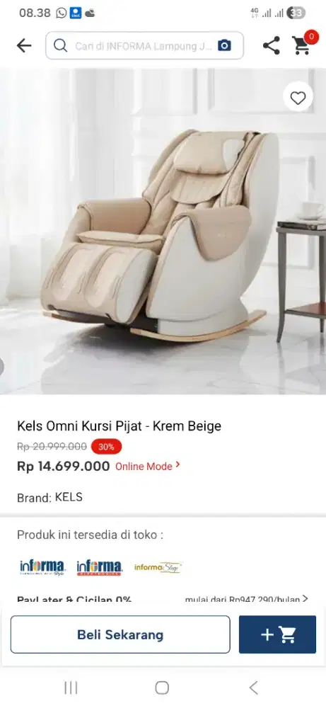 Kels omni kursi pijet - krem beige