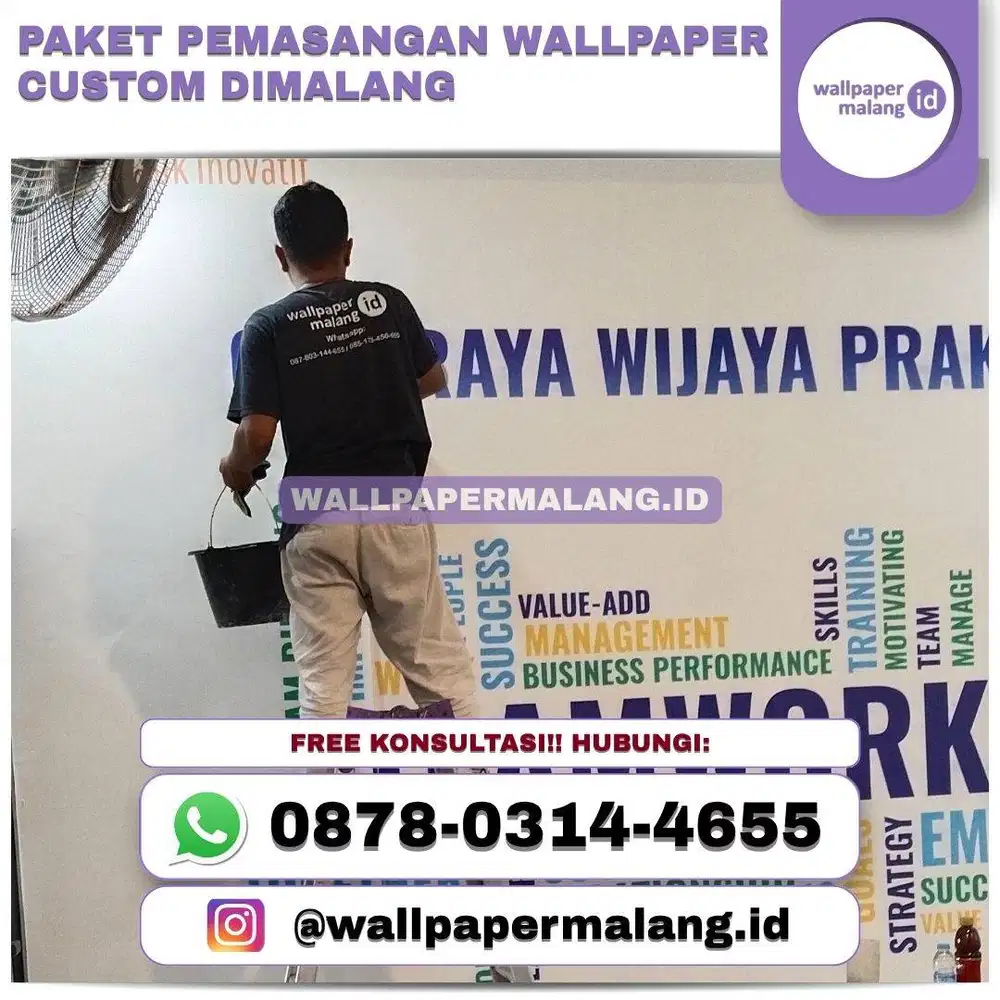 Paket pemasangan wallpaper custom dimalang