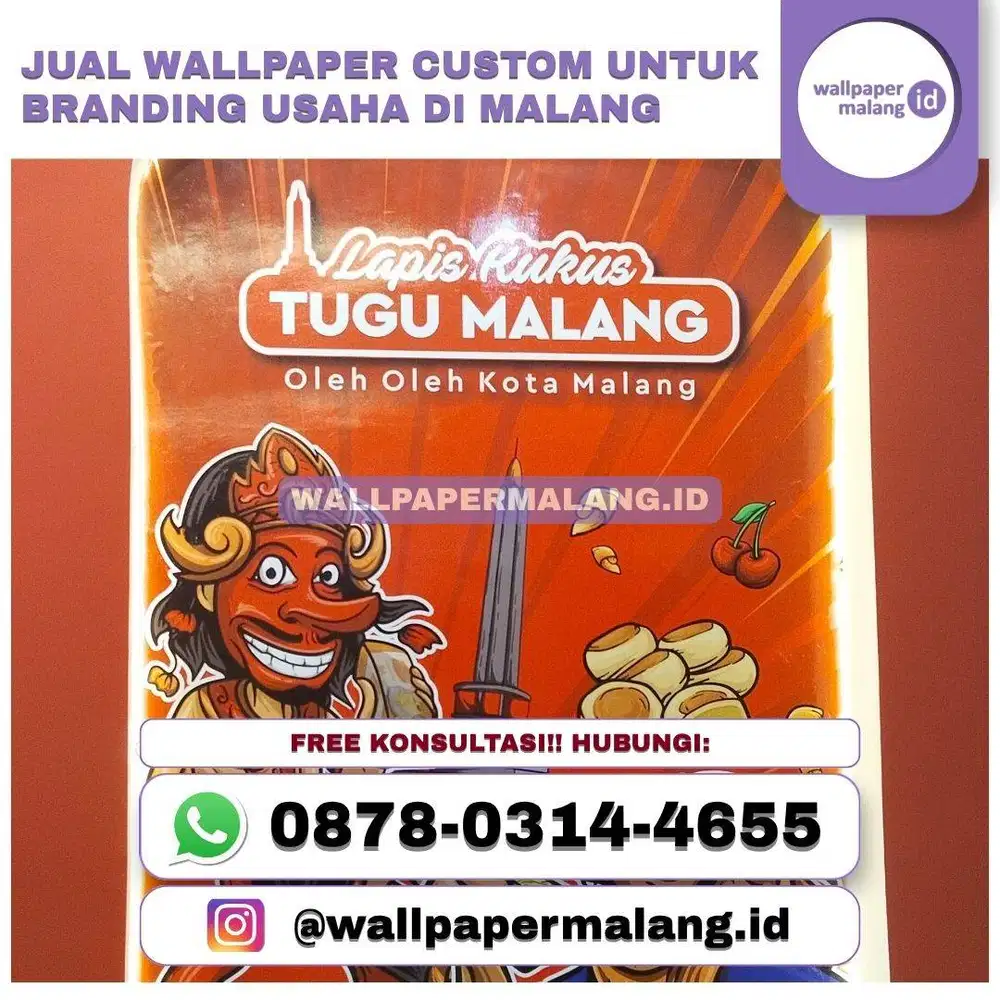 JUAL WALLPAPER CUSTOM UNTUK BRANDING USAHA DI MALANG